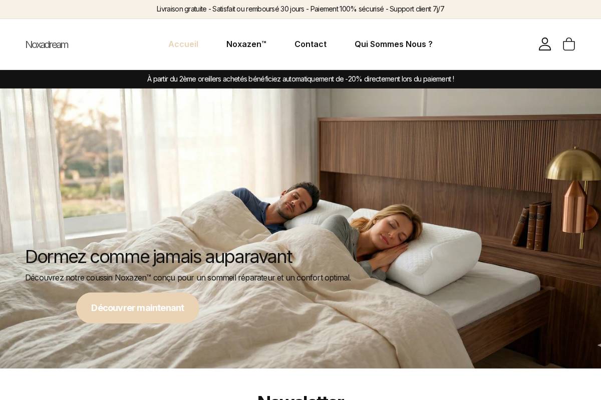 noxadream.com homepage screenshot