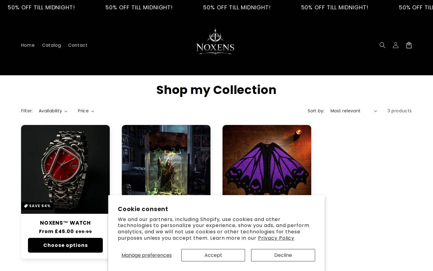 noxens.shop homepage screenshot
