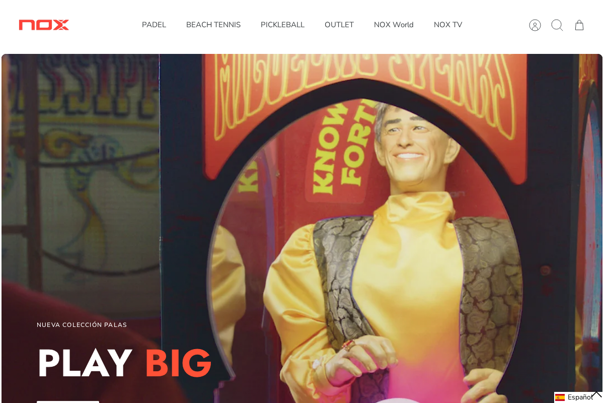 NOX SPORT homepage screenshot