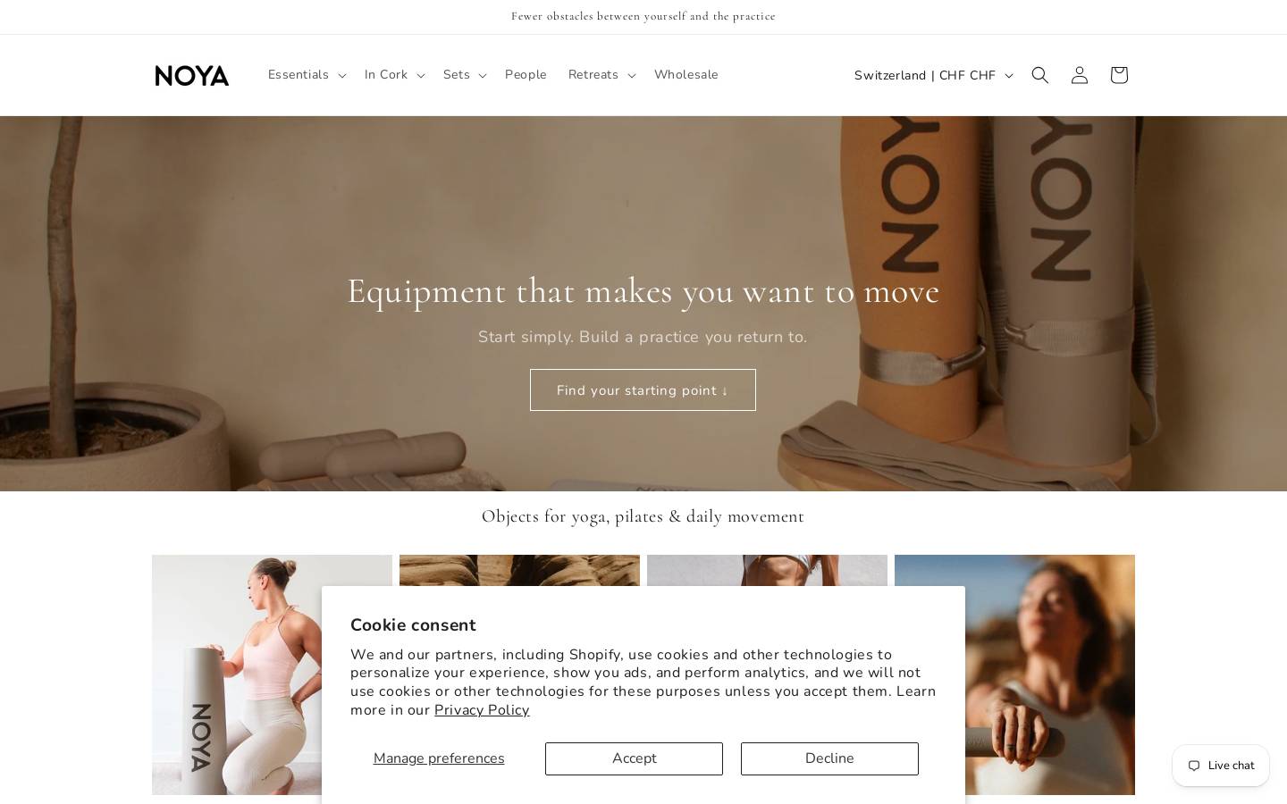 noya.fit homepage screenshot