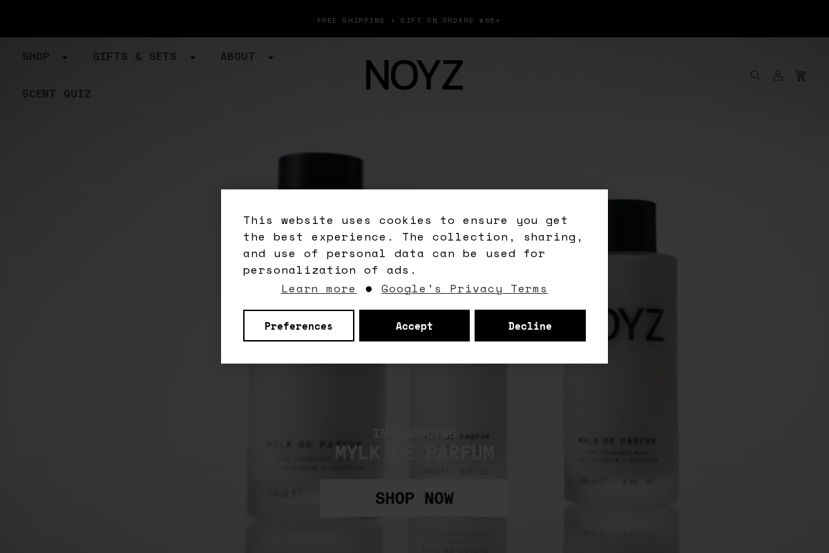 NOYZ homepage screenshot