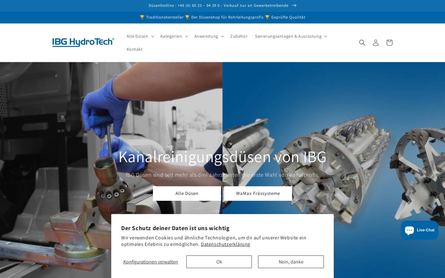nozzle24.com homepage screenshot