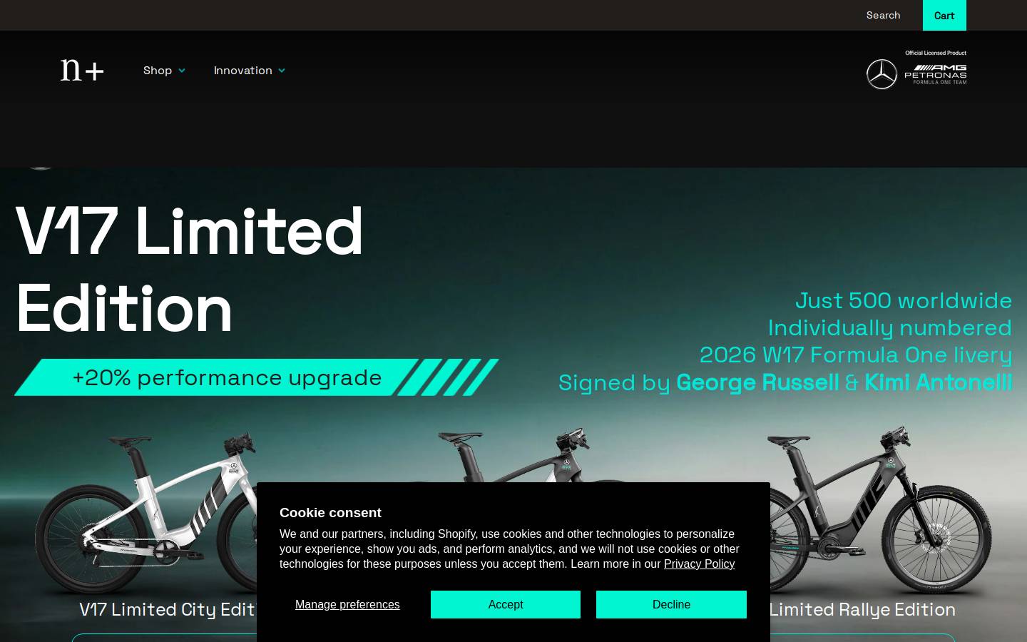 nplusbikes.com.au homepage screenshot