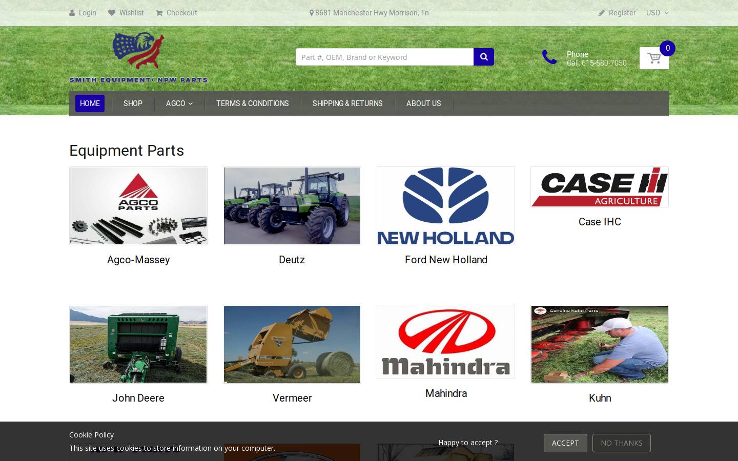 npwparts.com homepage screenshot