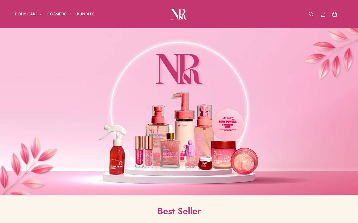 nr-lipgloss.com homepage screenshot