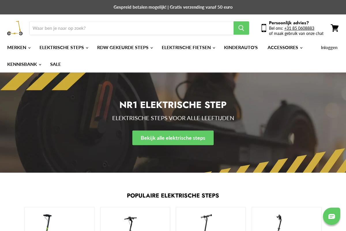 Nr1elektrischestep homepage screenshot