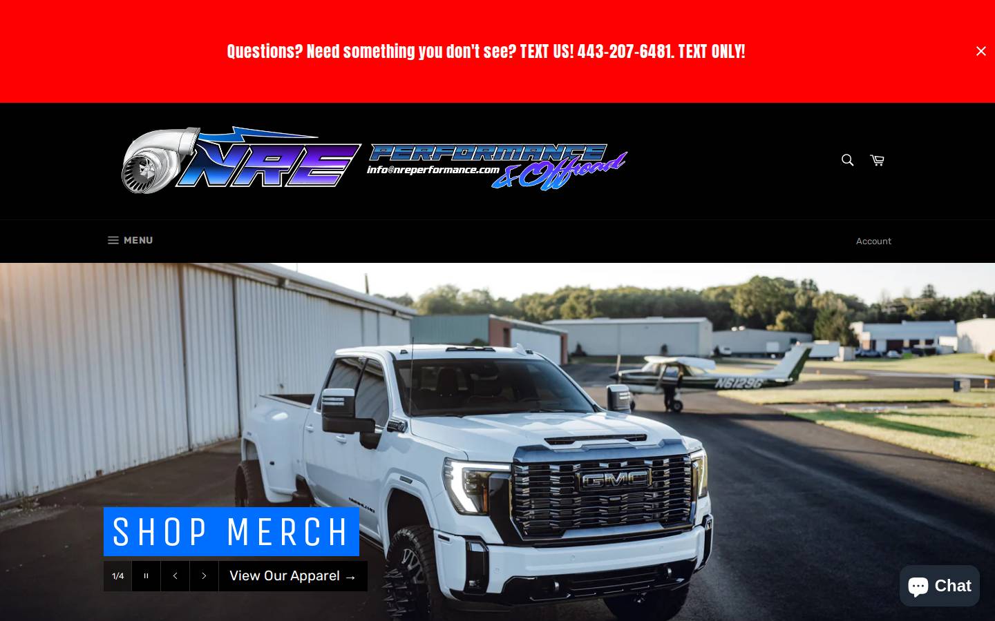 nreperformance.com homepage screenshot