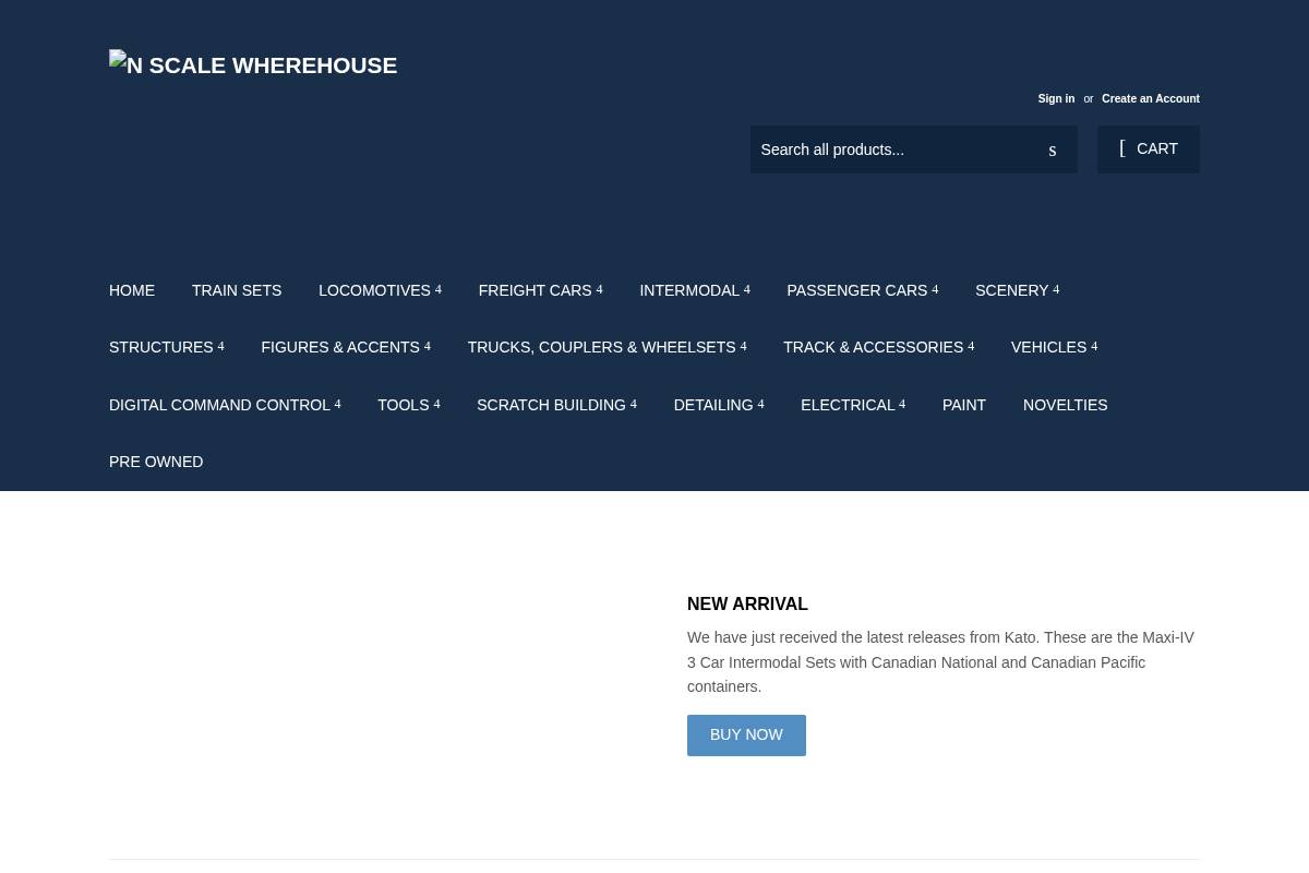 nscalewherehouse.com homepage screenshot