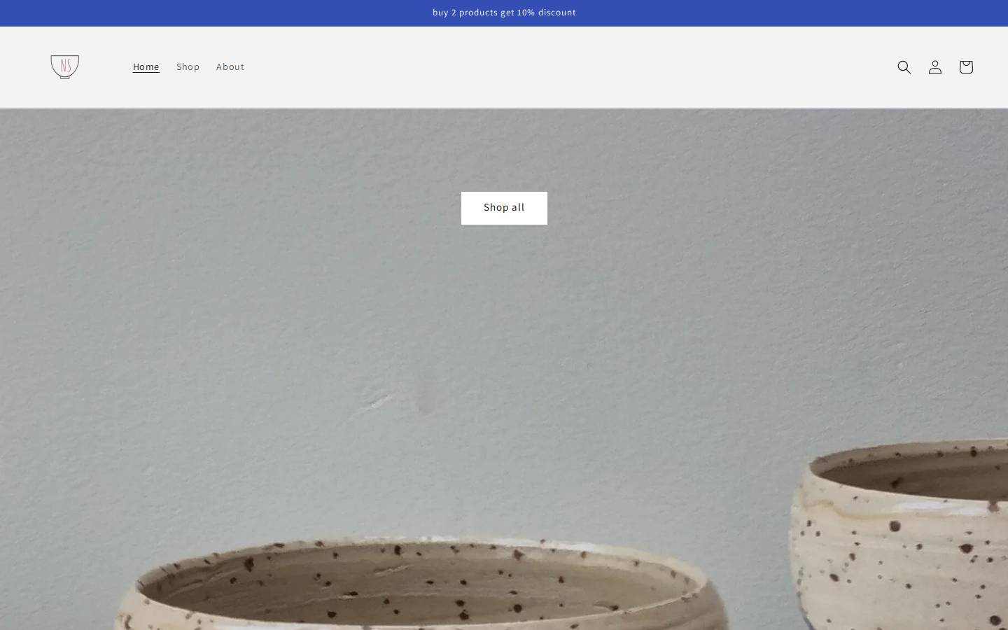 nsceramicstudio.com homepage screenshot