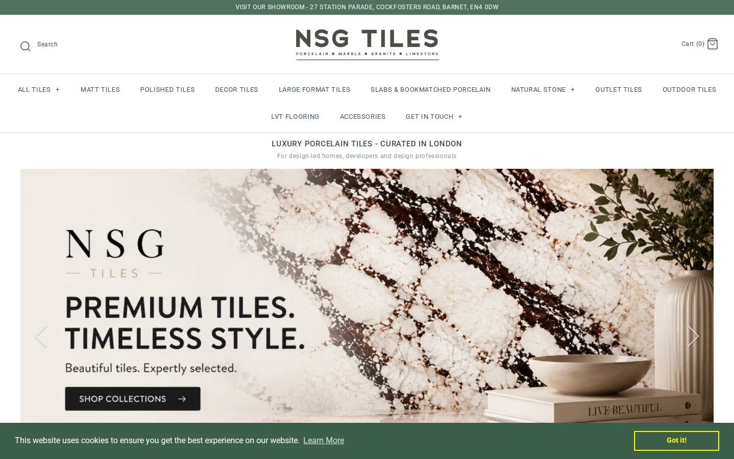nsgtiles.com homepage screenshot