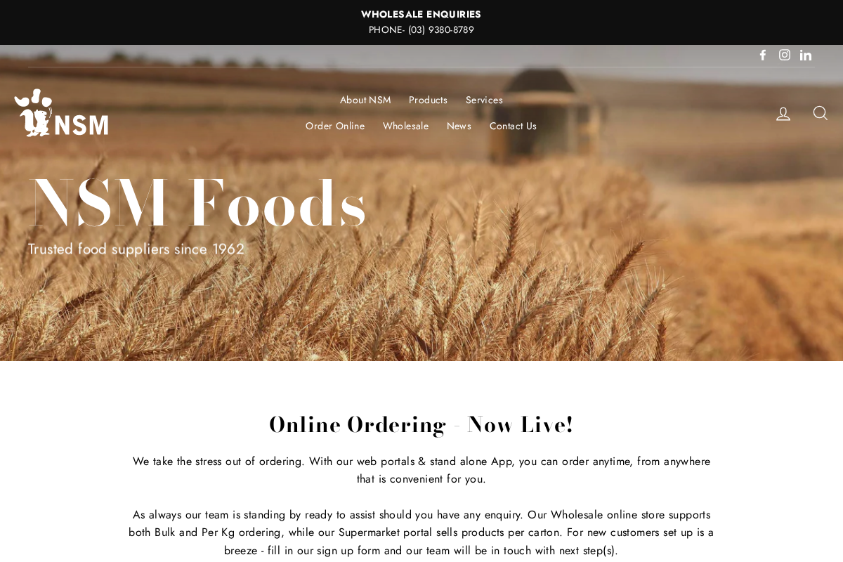 NSM homepage screenshot