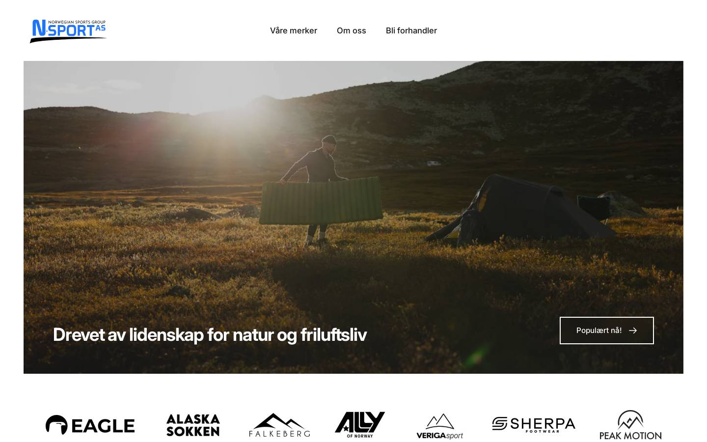nsport.no homepage screenshot