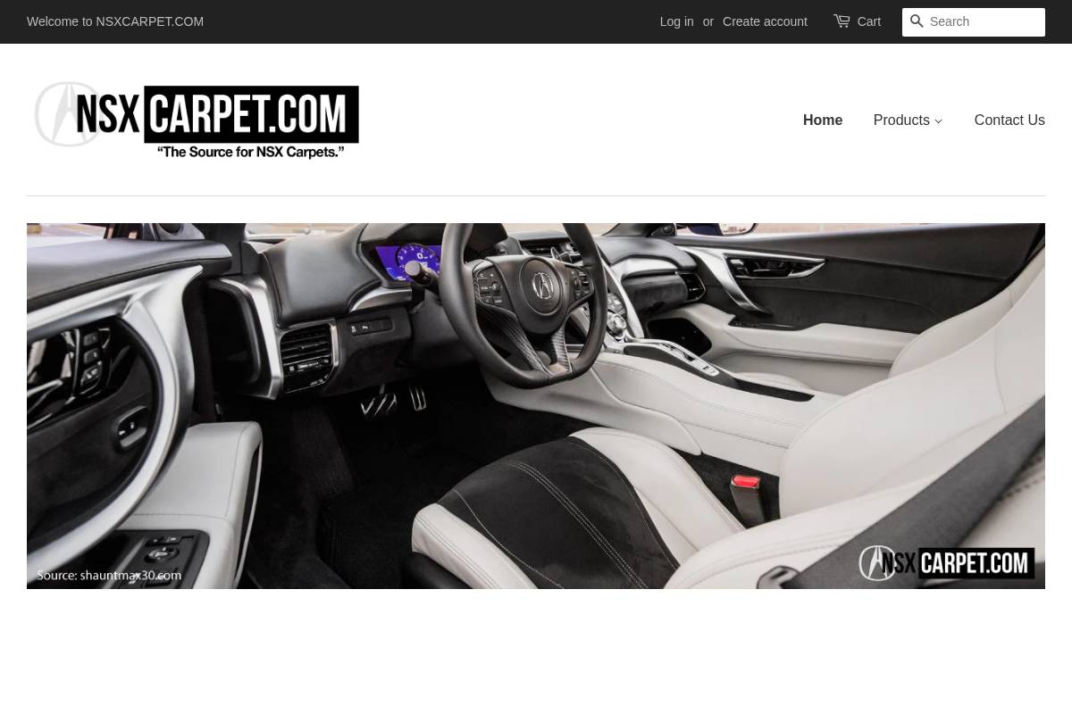 nsxcarpet.com homepage screenshot