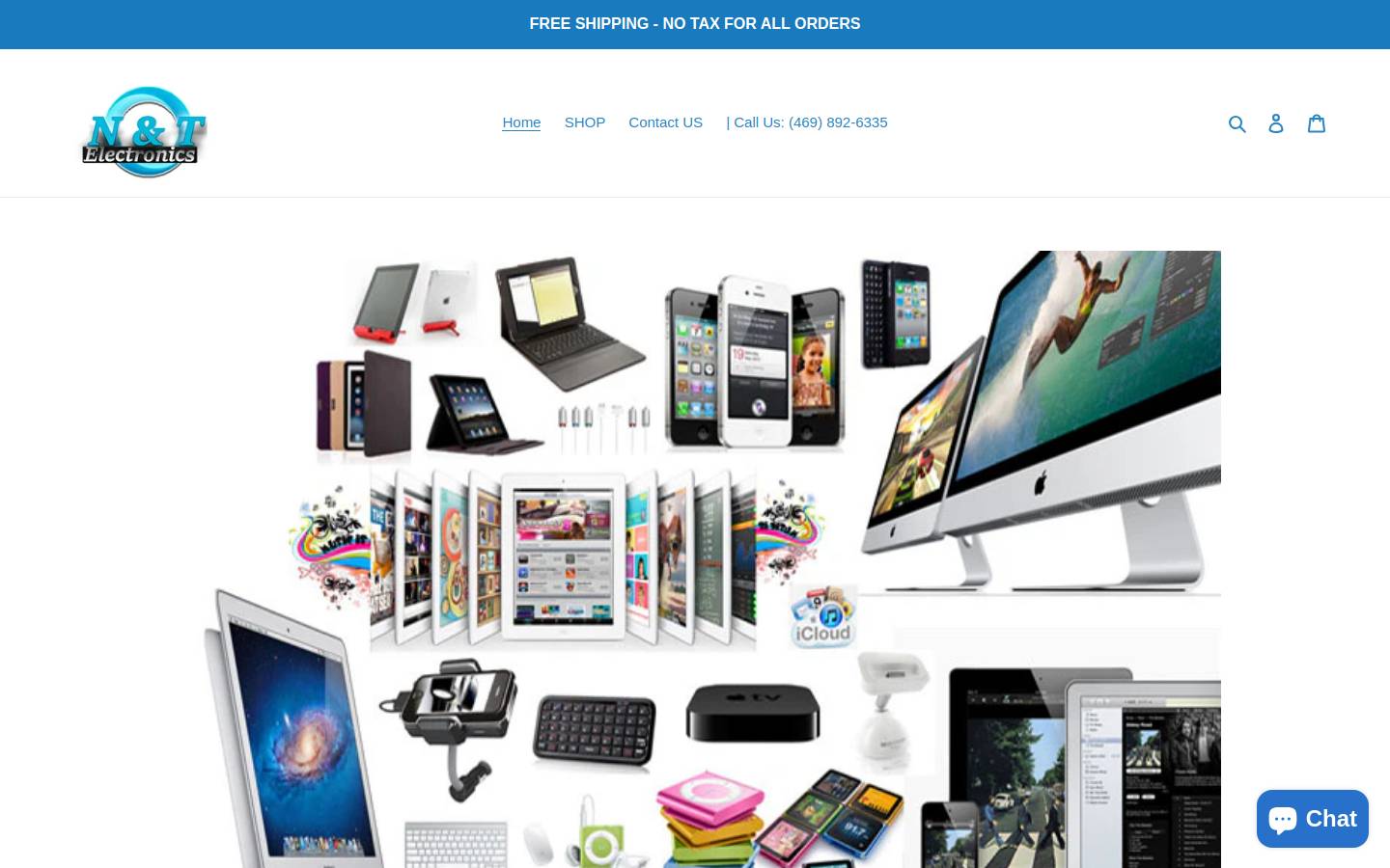 NT Electronics homepage screenshot