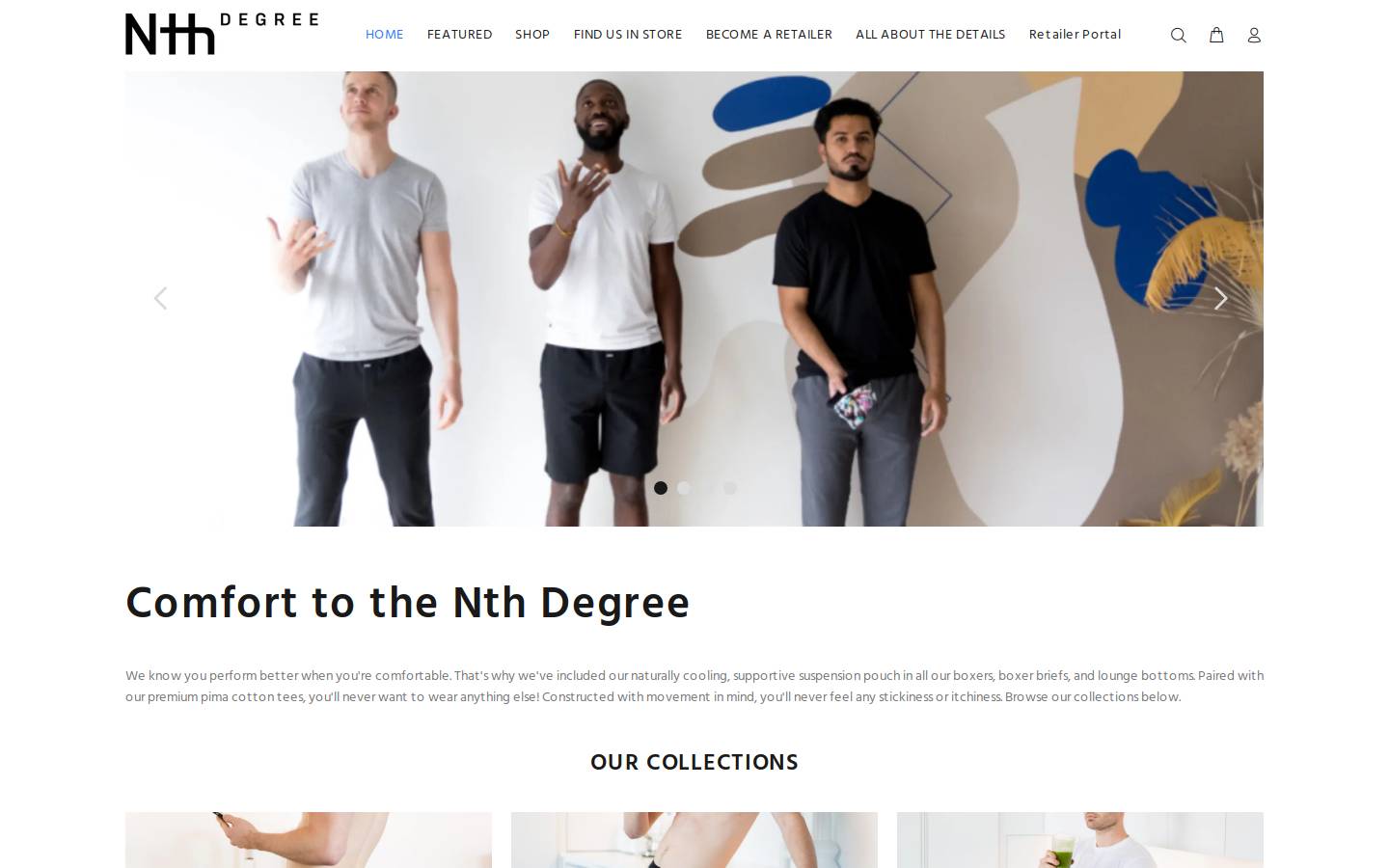 nthdegreeunderwear.ca homepage screenshot