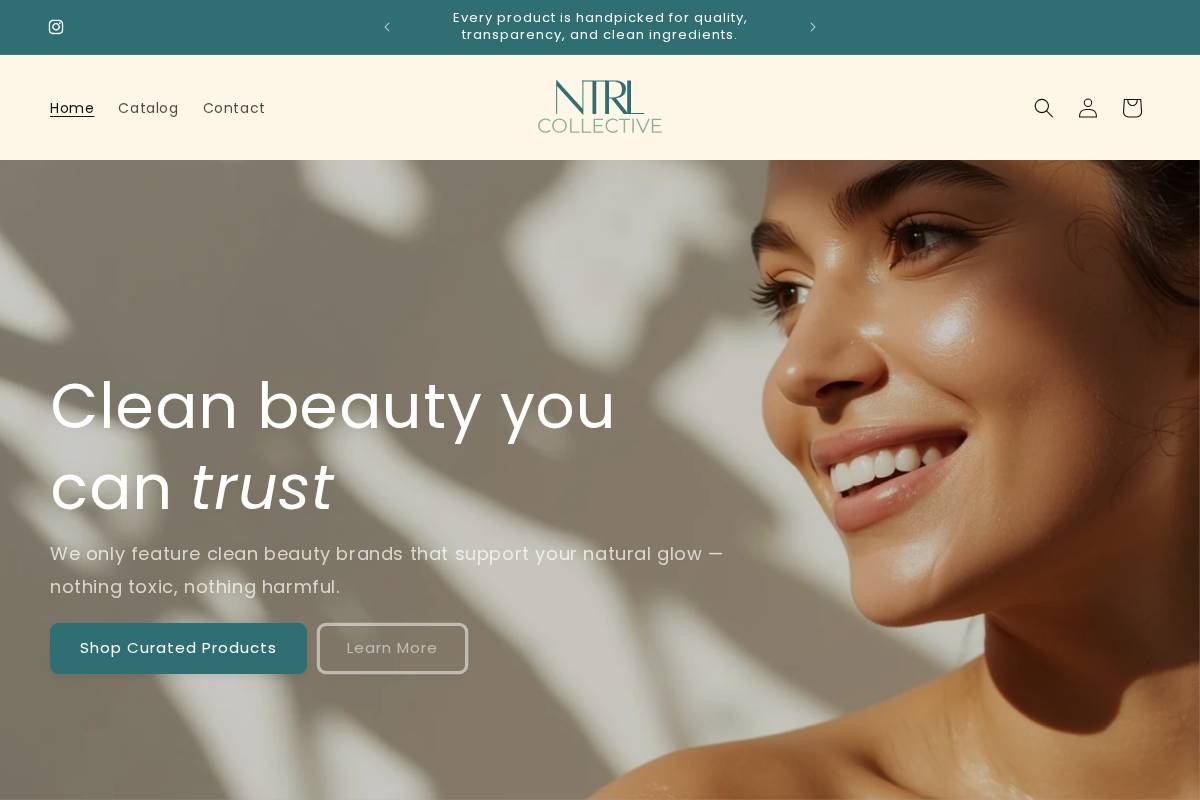 ntrlcollective.com homepage screenshot