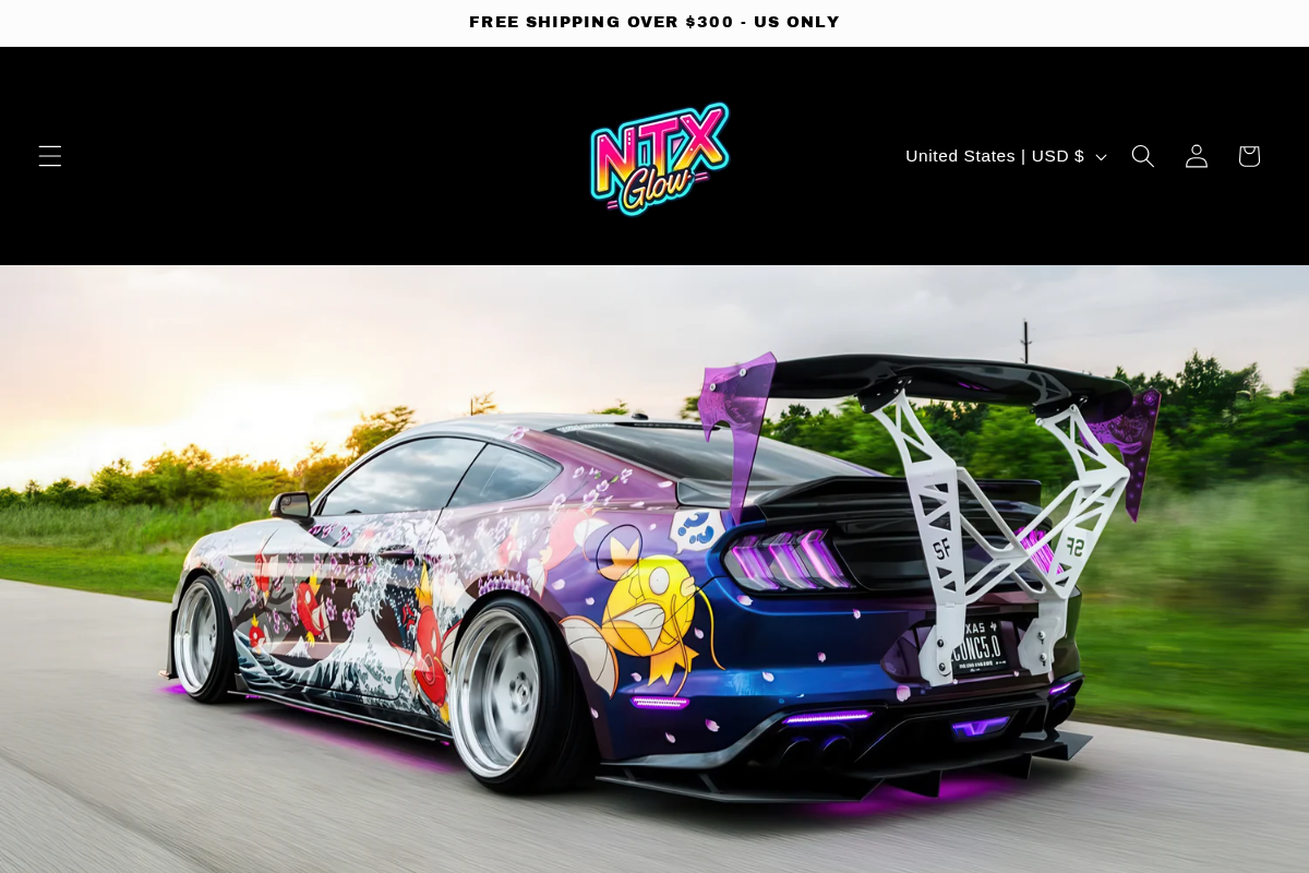 NTXGlow homepage screenshot