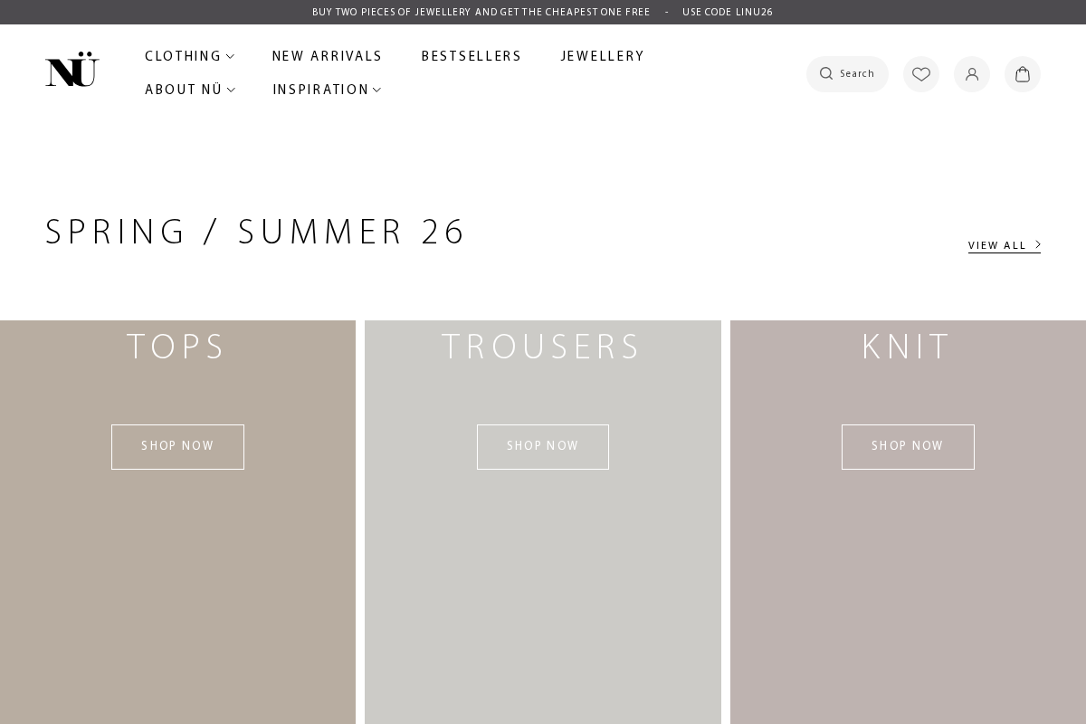 NU Denmark homepage screenshot