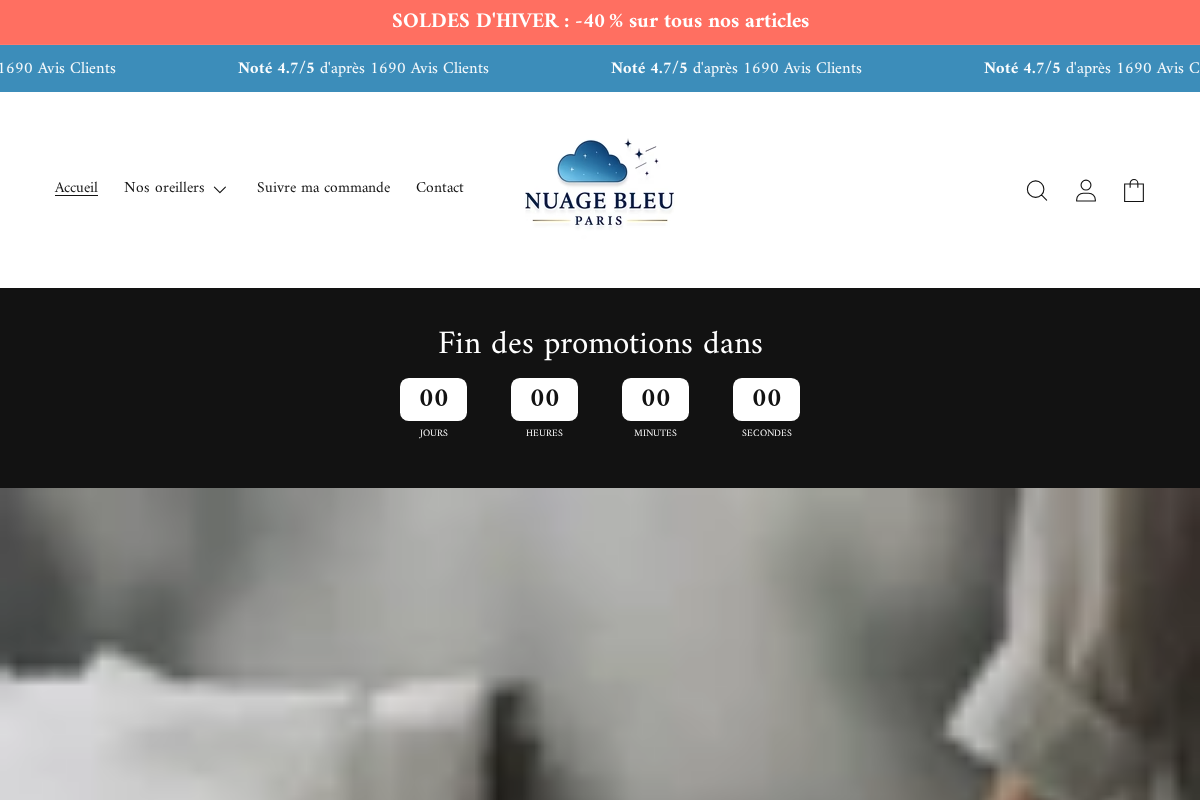 Nuage Bleu homepage screenshot
