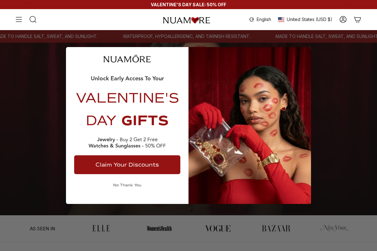 Nuamore homepage screenshot