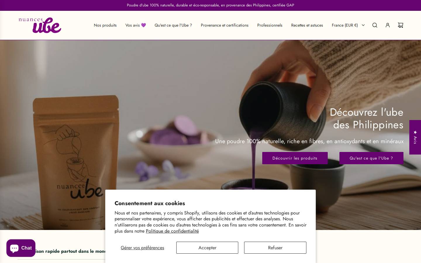 nuancesube.com homepage screenshot