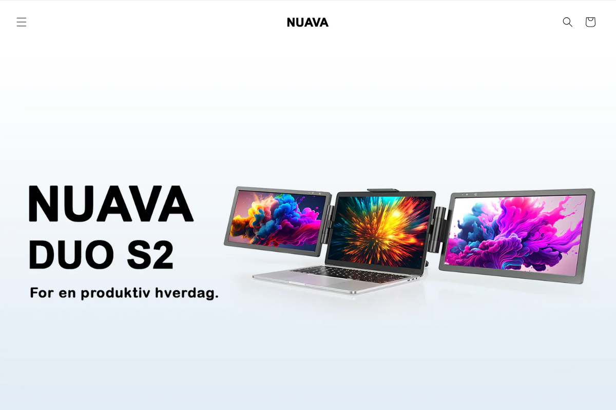 Nuava homepage screenshot