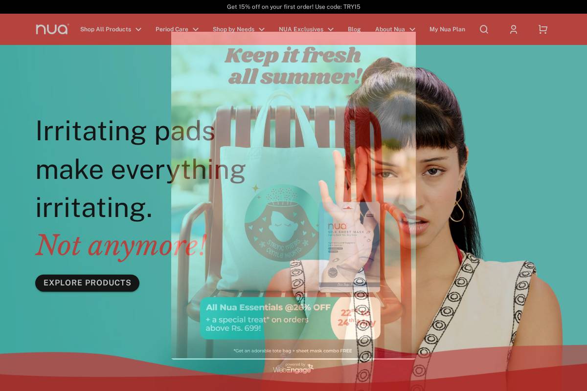 nuawoman.com homepage screenshot