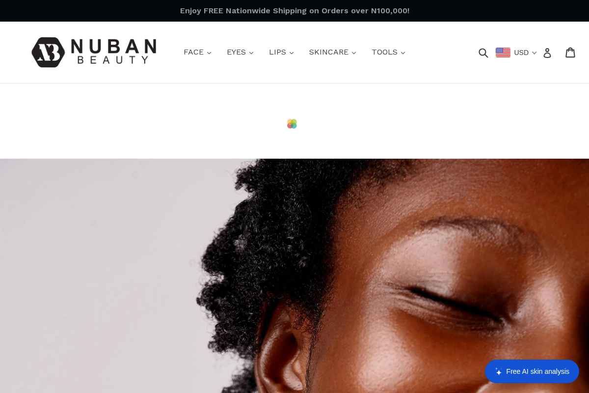 Nuban Beauty homepage screenshot