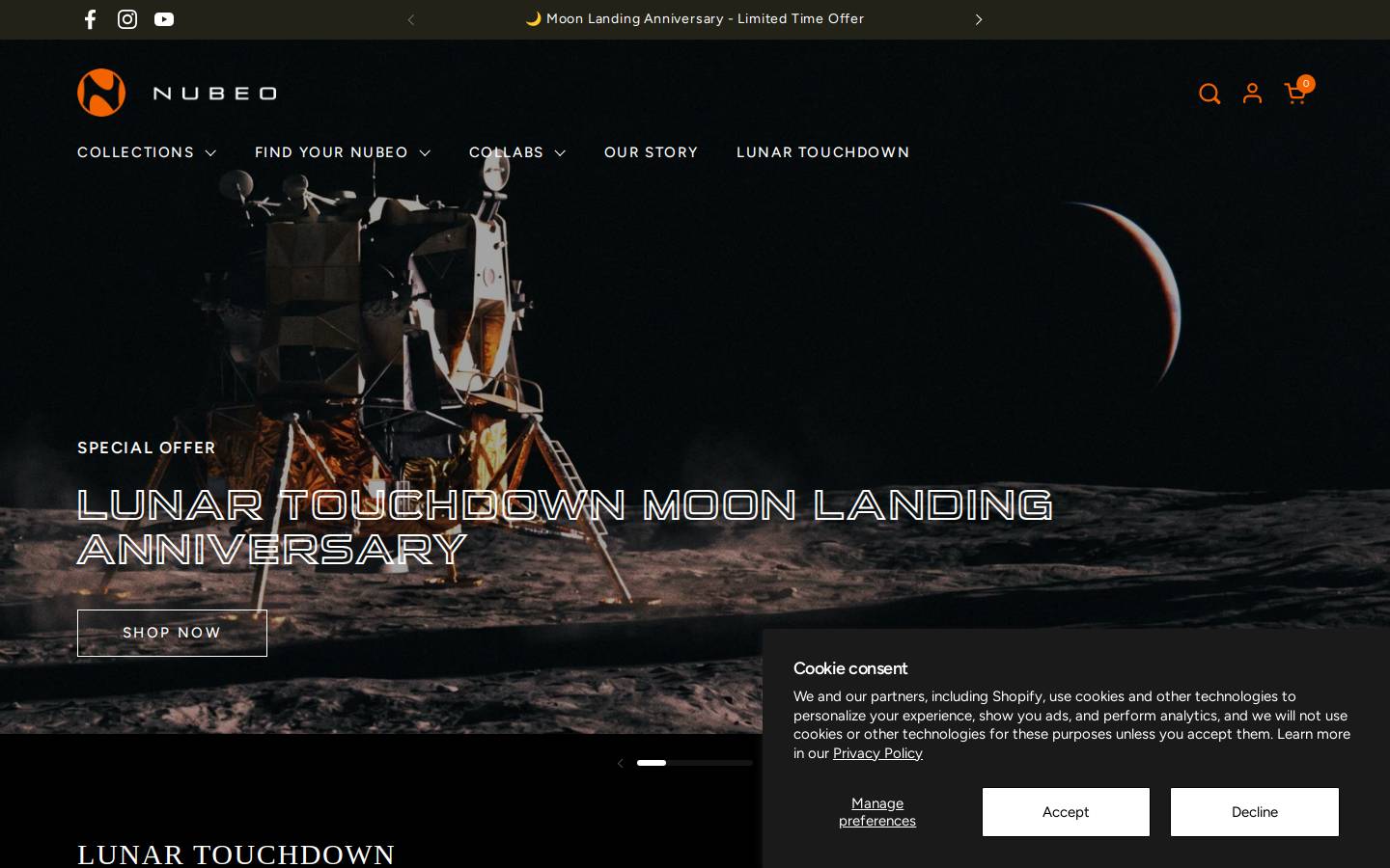 nubeowatches.com homepage screenshot