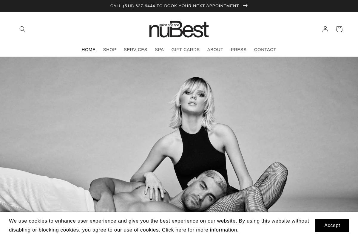 nubestsalon.com homepage screenshot