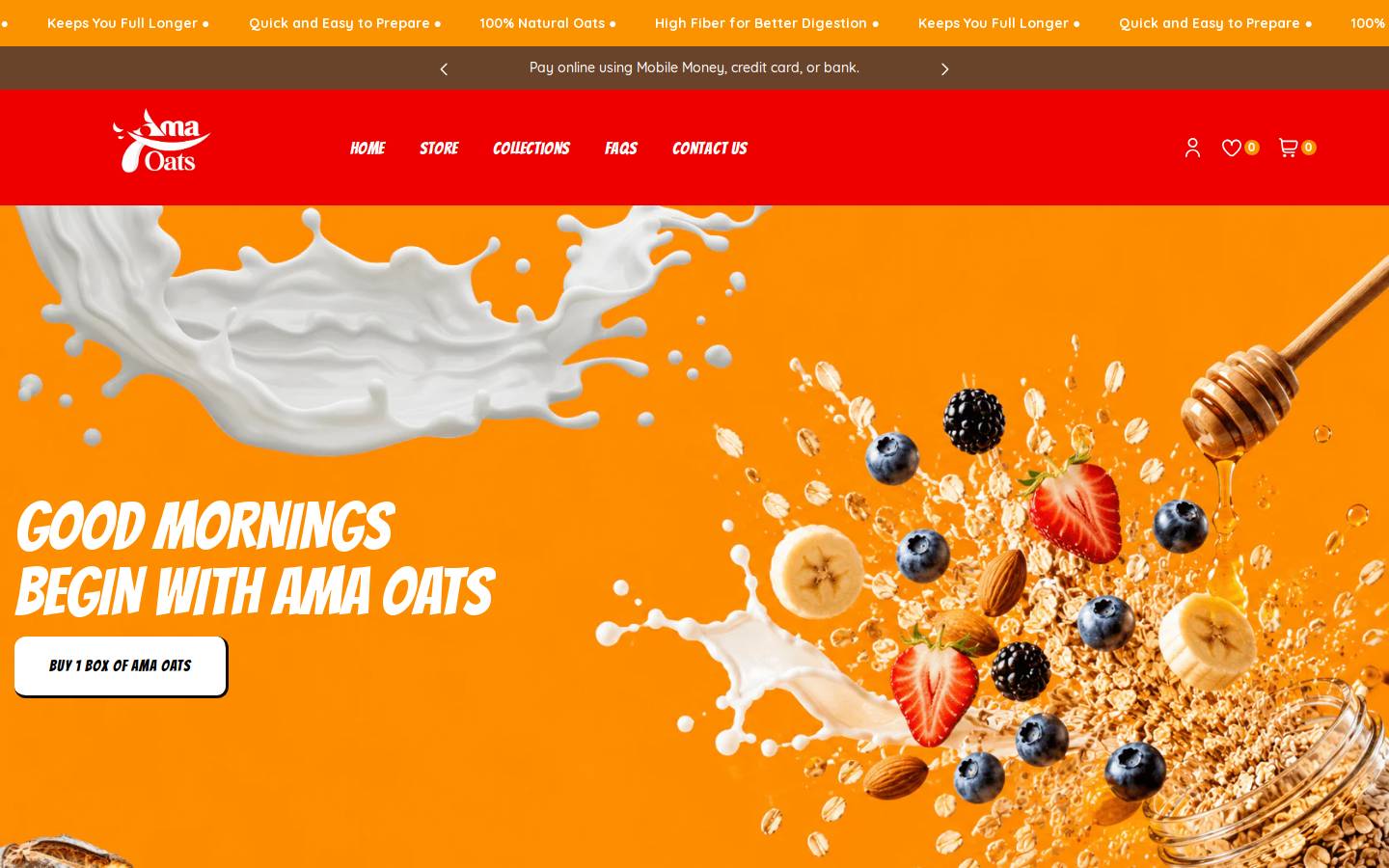 nubianfoods.com homepage screenshot