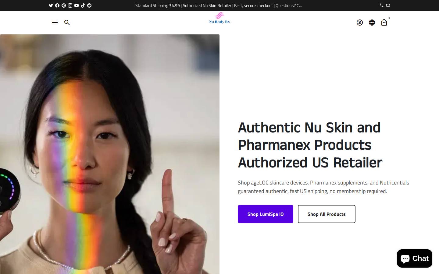 nubodyrx.com homepage screenshot
