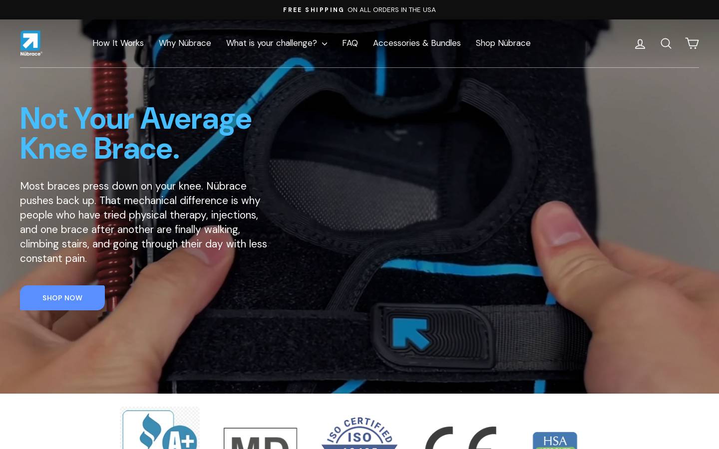 nubraces.com homepage screenshot