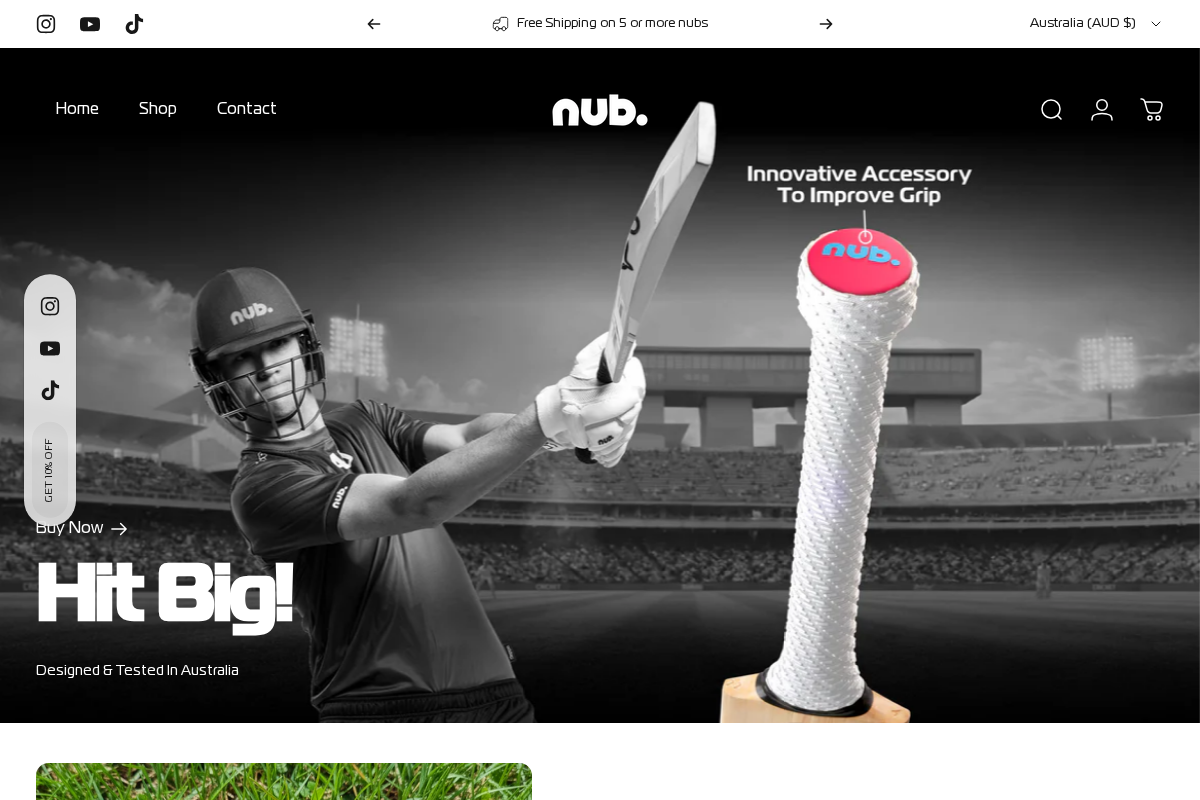 nubsports.com homepage screenshot