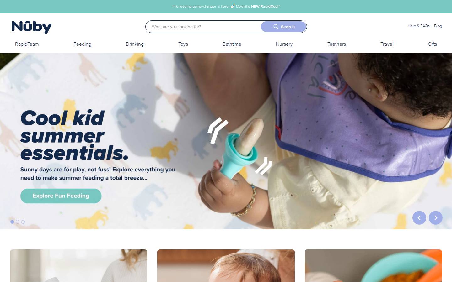 NûbyUSA homepage screenshot