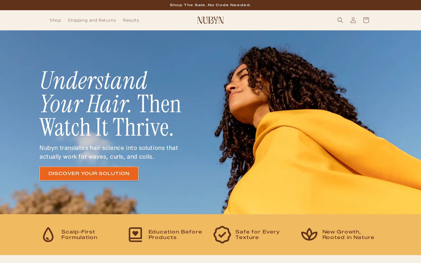 nubynbeauty.com homepage screenshot