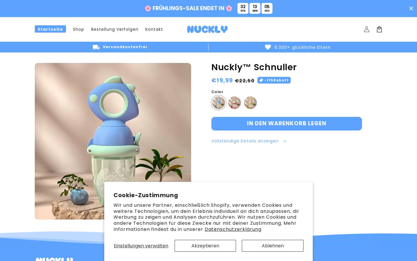 nucklystore.com homepage screenshot