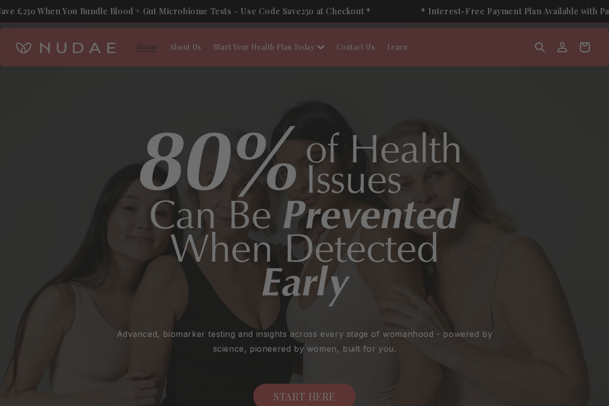 Nudae Health Limited homepage screenshot