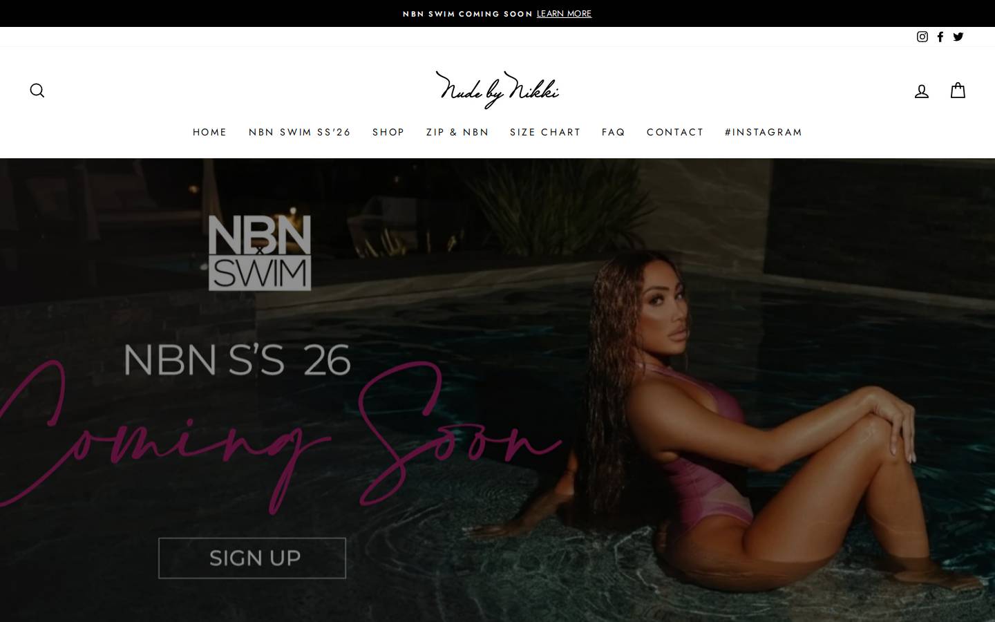 nudebynikki.com homepage screenshot