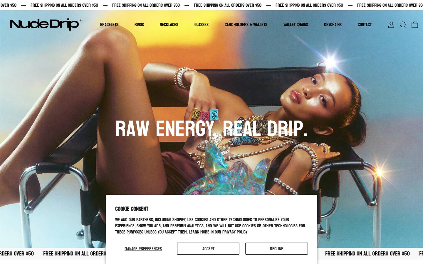 nudedrip.com homepage screenshot