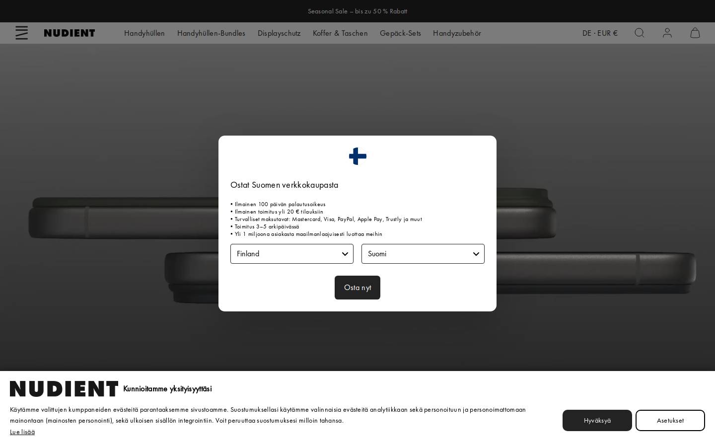 NUDIENT homepage screenshot