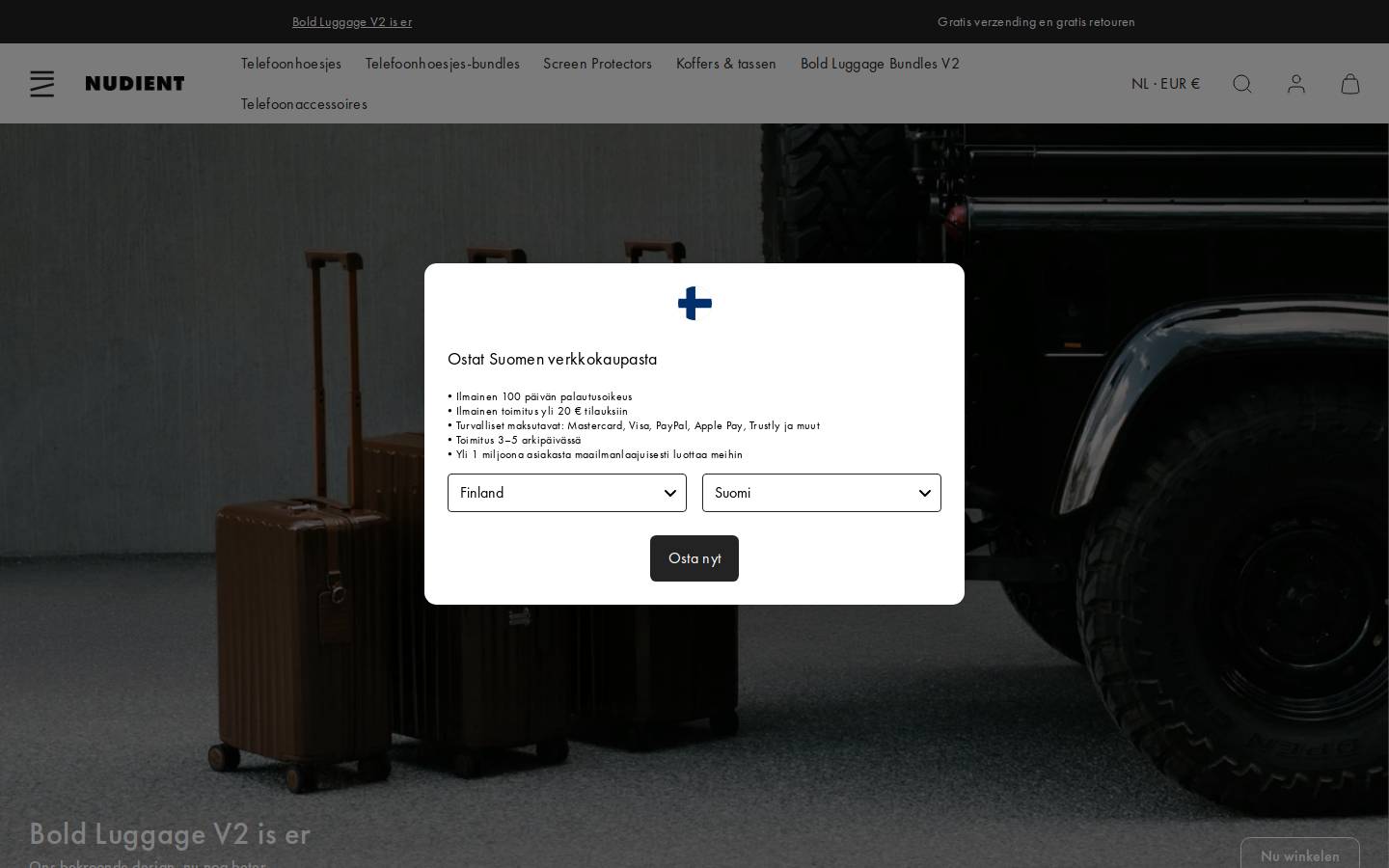 NUDIENT homepage screenshot