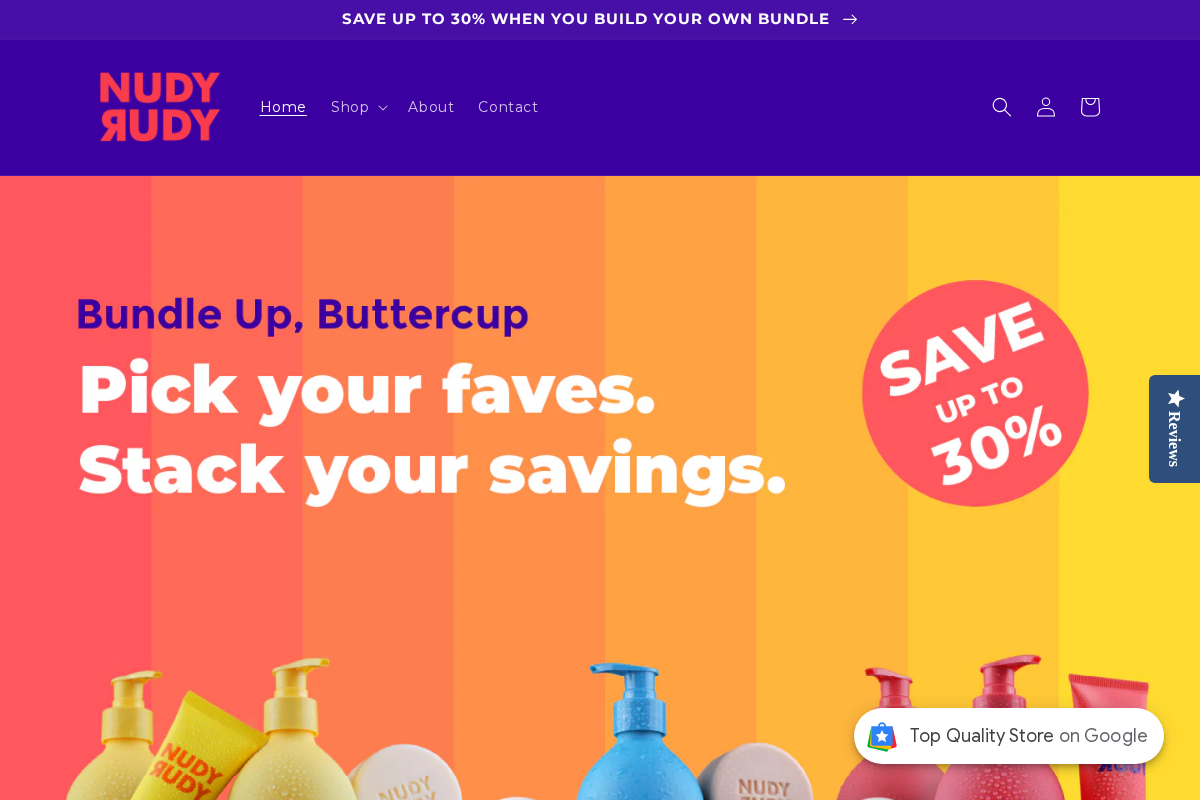 Nudy Rudy US homepage screenshot