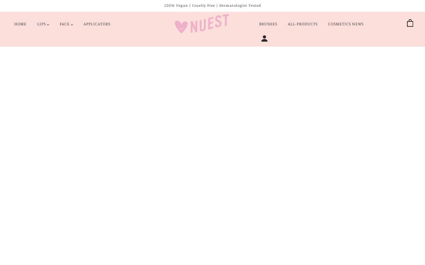 nuestcosmetics.com homepage screenshot