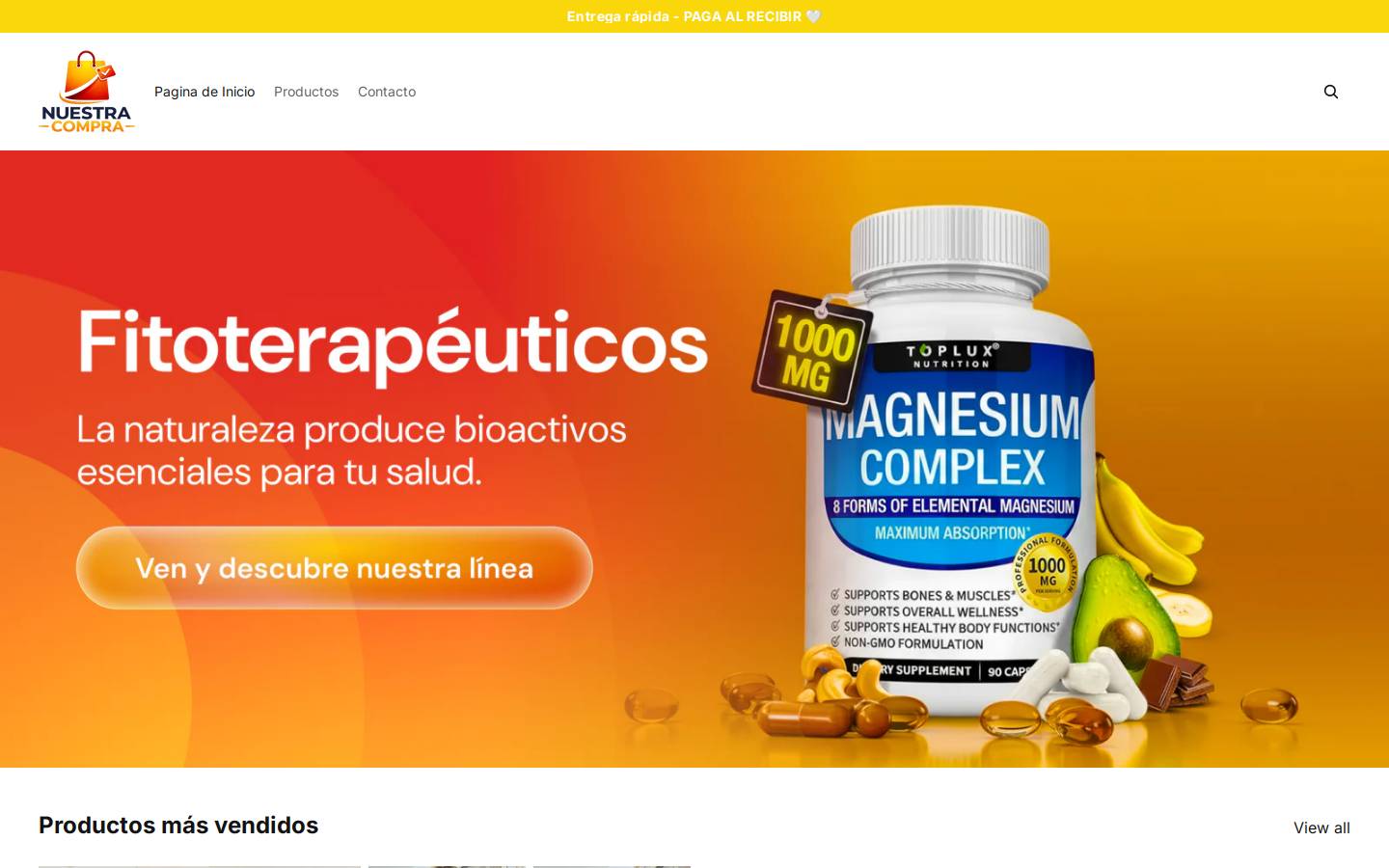 nuestracompra.com homepage screenshot
