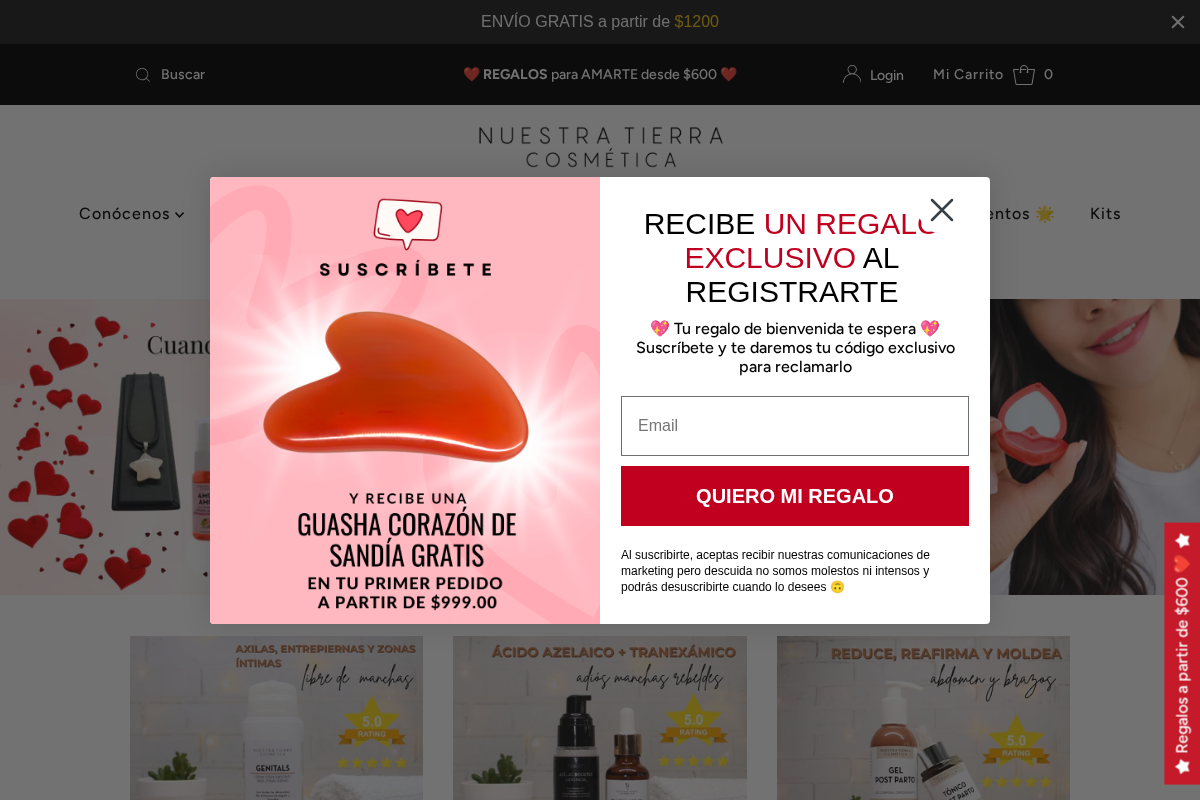 Nuestra Tierra Cosmética Ancestral homepage screenshot