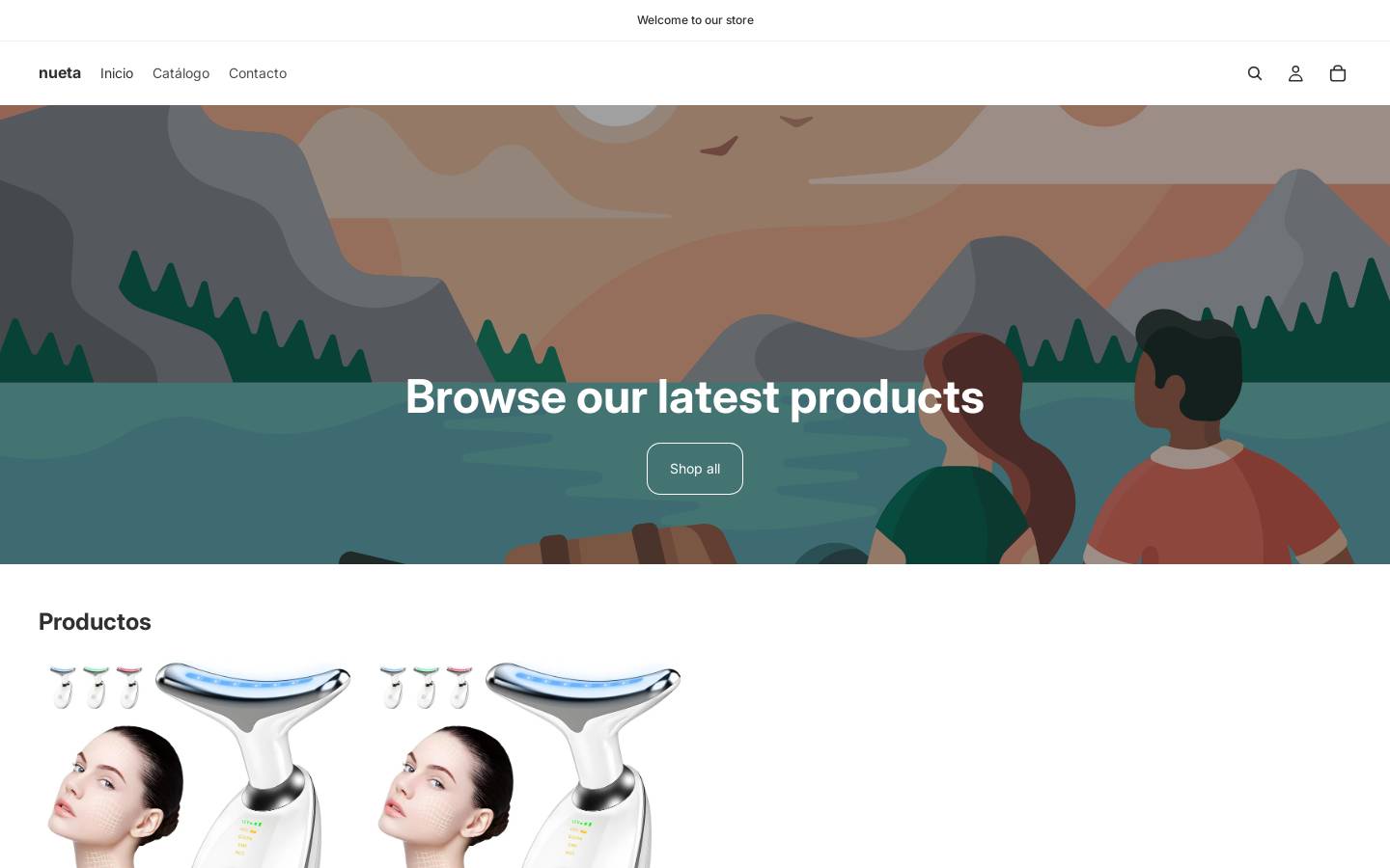 nueta.shop homepage screenshot
