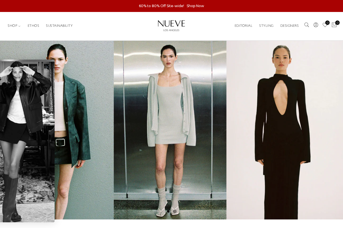 Nueve Los Angeles homepage screenshot