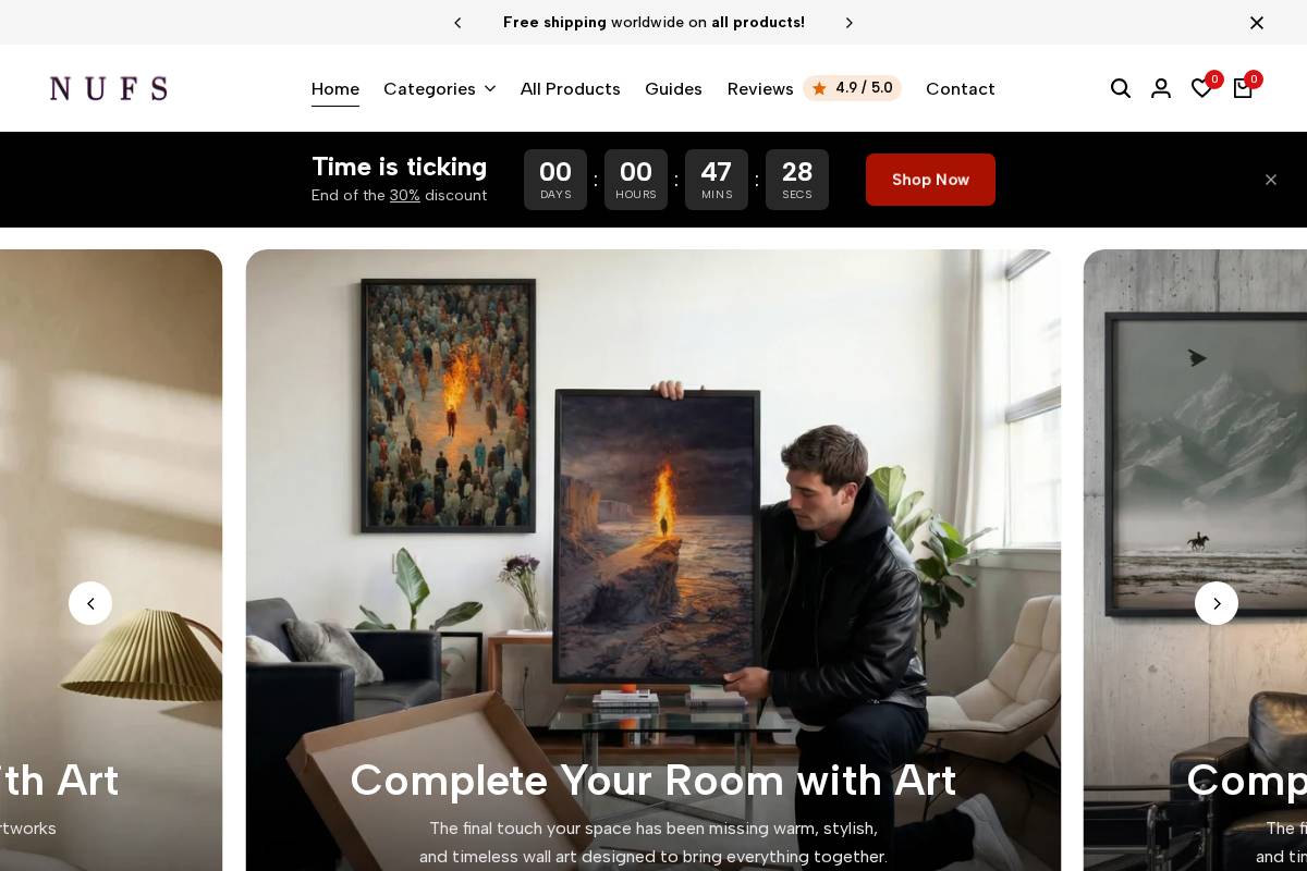 NufsArt homepage screenshot