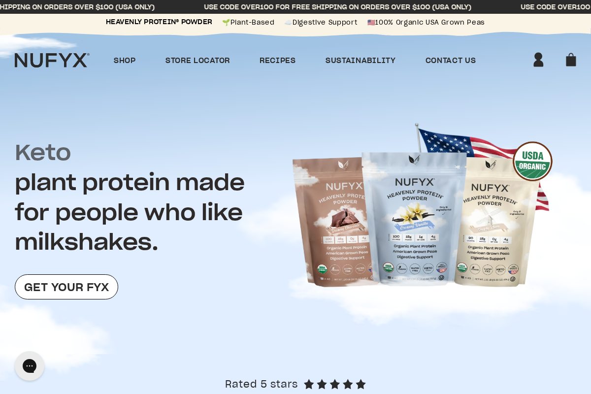 nufyx.com homepage screenshot